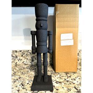 Crate and Barrel Zinc Metal Nutcracker Christmas 12" Made In India - New In Box